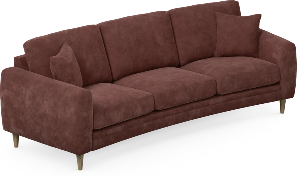 Eden - 3-sits soffa svängd - Röd