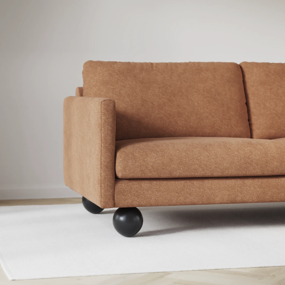 Madison Lux - Hörnsoffa 2+3-sits, hörn 2 - Orange