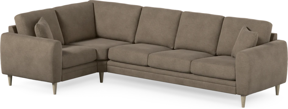 Eden - Hörnsoffa, 1+3-sits - Brun