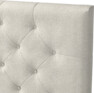 Delux Pikerad Låg - Sänggavel, 90-210 cm - Beige