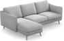 Madison Lux - 2-sits soffa med schäslong vänster - Grå