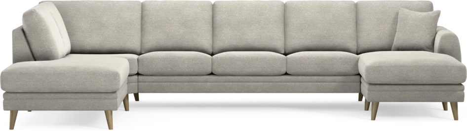 Eden - 3-sits soffa med divan vänster och schäslong höger - Grå