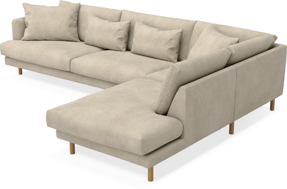 Harper - 3-sits soffa med divan höger - Beige
