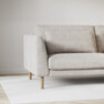 Willow - 3-sits soffa, hel dyna, fast klädsel - Beige