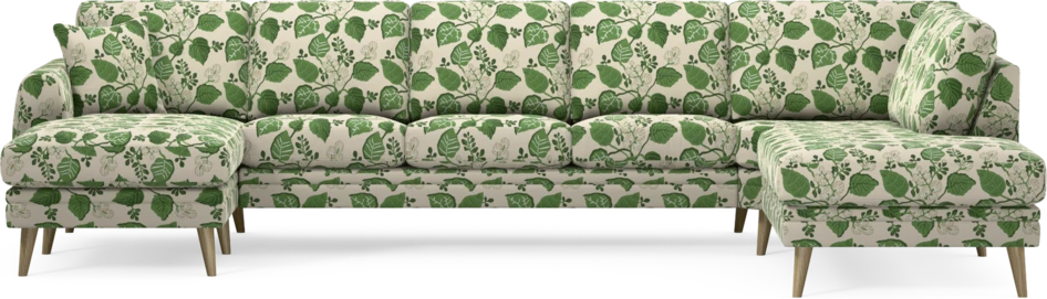 Eden - 3-sits soffa med schäslong vänster och divan höger - Flerfärgad
