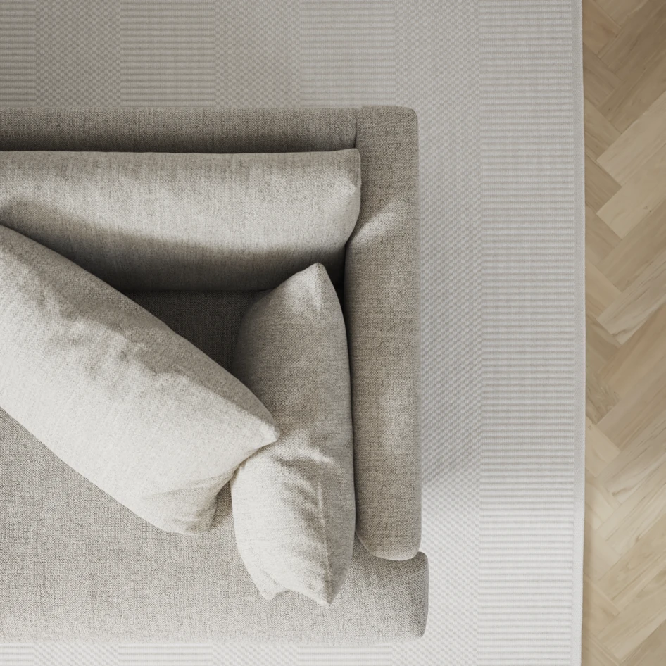Harper - 3-sits soffa, hel dyna - Vit