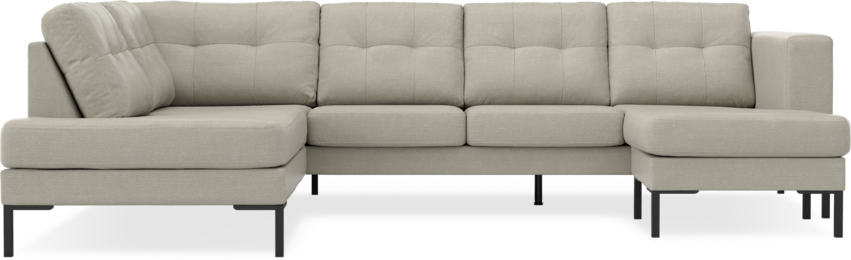 Rio - 3-sits soffa med divan vänster och schäslong höger - Grå