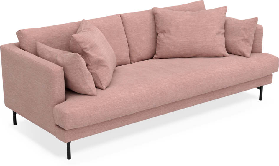 Harper - 3-sits soffa, hel dyna - Rosa
