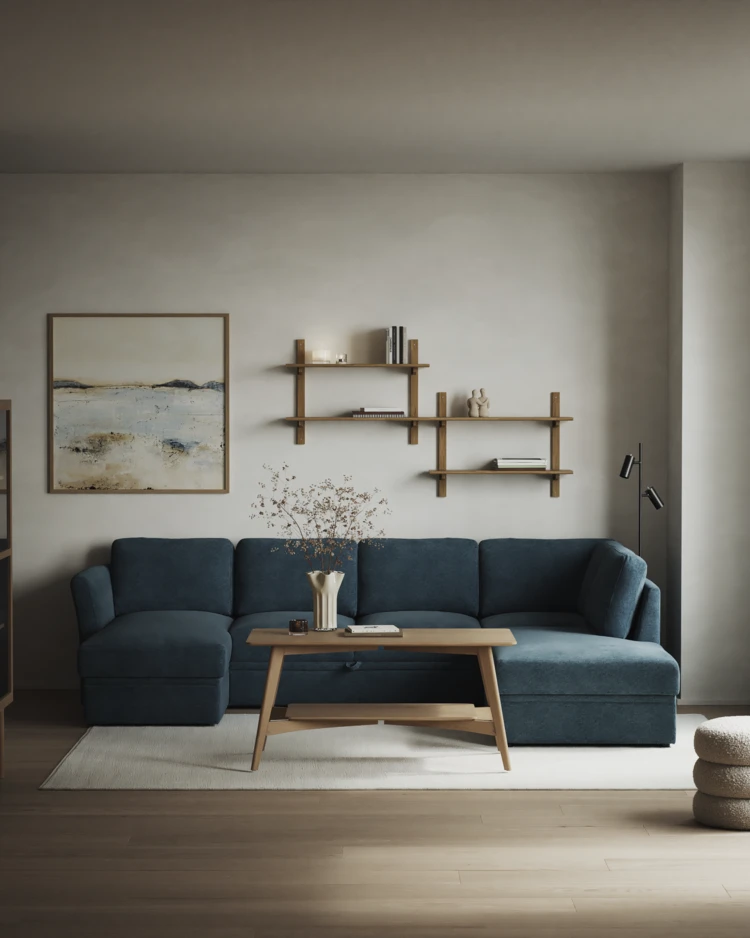 Öland - Bäddsoffa med schäslong vänster och divan höger - inspiration