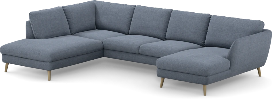 Madison - 2-sits soffa med divan vänster och schäslong höger - Blå