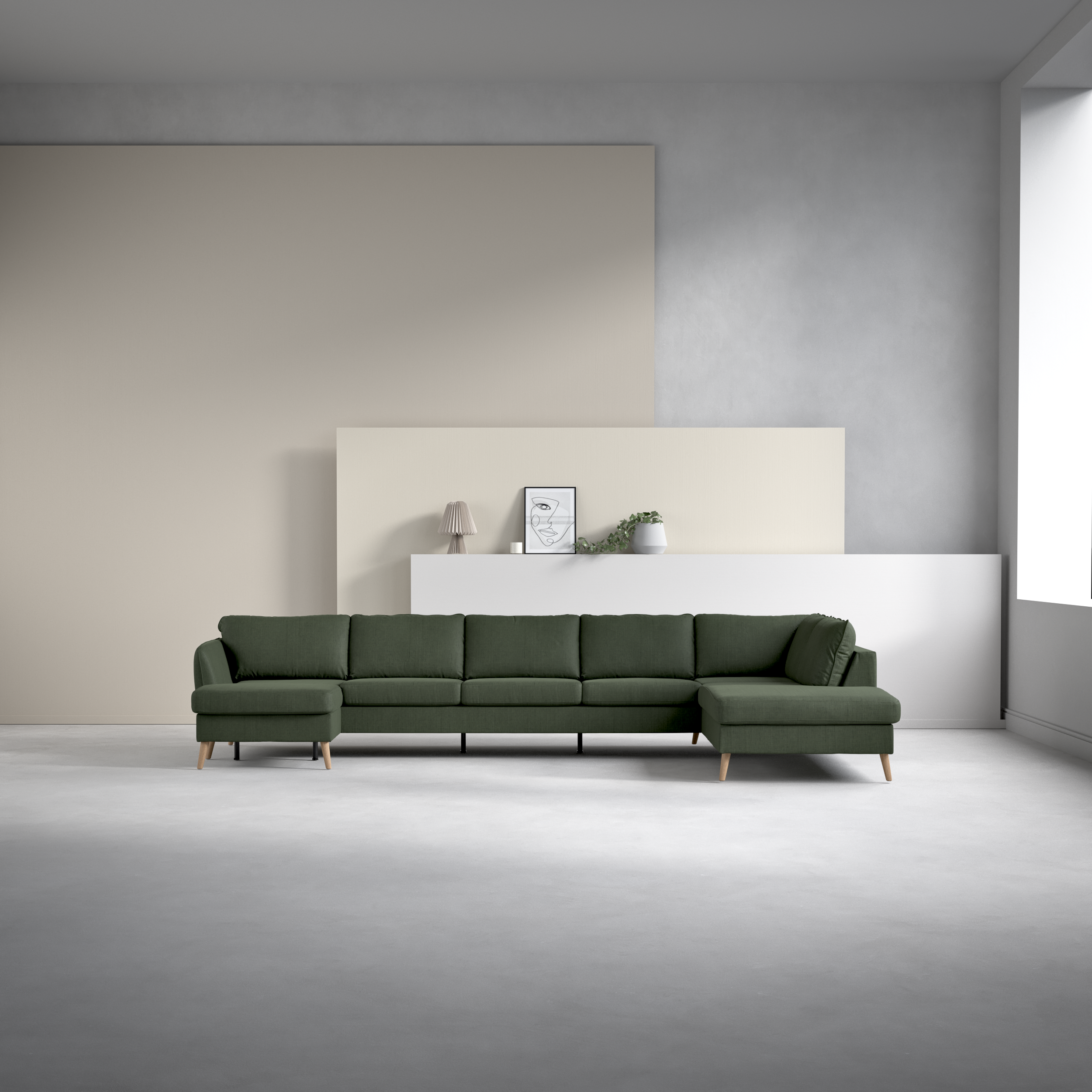County - 4-sits soffa med schäslong vänster och divan höger - inspiration