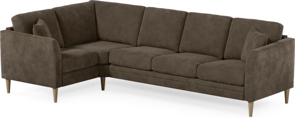 Eden - Hörnsoffa, 1+3-sits - Brun
