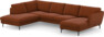 Madison Lux - 2-sits soffa med divan vänster och schäslong höger - Röd