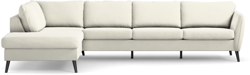 County - 3-sits soffa med divan vänster - Vit