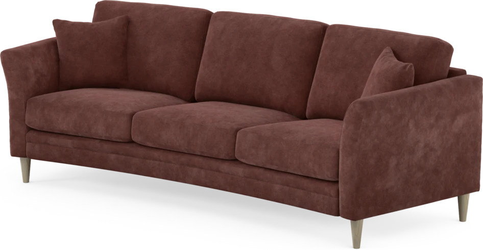 Eden - 3-sits soffa svängd - Röd