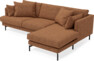 Harper - 4-sits med schäslong höger  - Brun