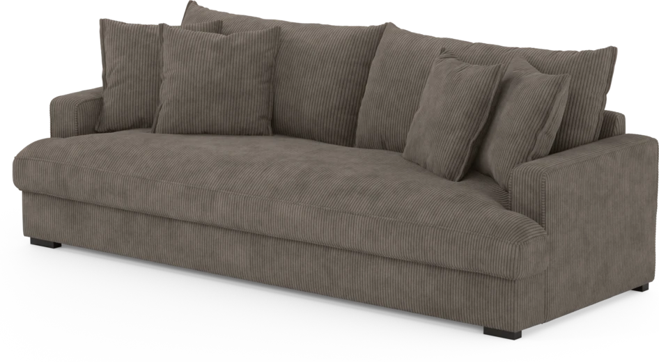 Mila - 4-sits soffa, hel dyna - Brun