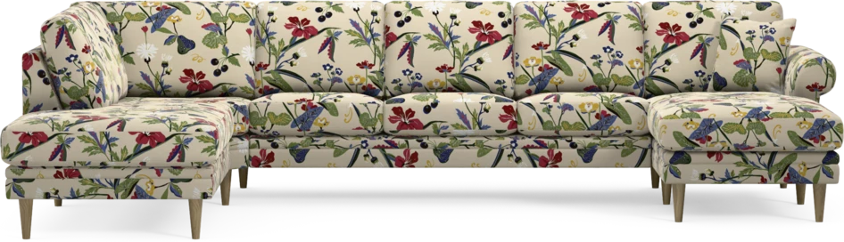 Eden - 3-sits soffa med divan vänster och schäslong höger - Flerfärgad