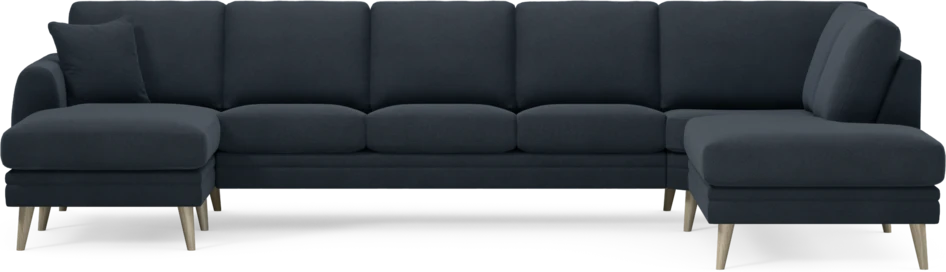Eden - 3-sits soffa med schäslong vänster och divan höger - Blå