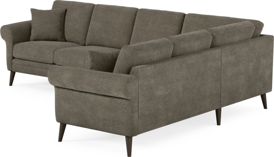Eden - Hörnsoffa, 3+2-sits - Brun
