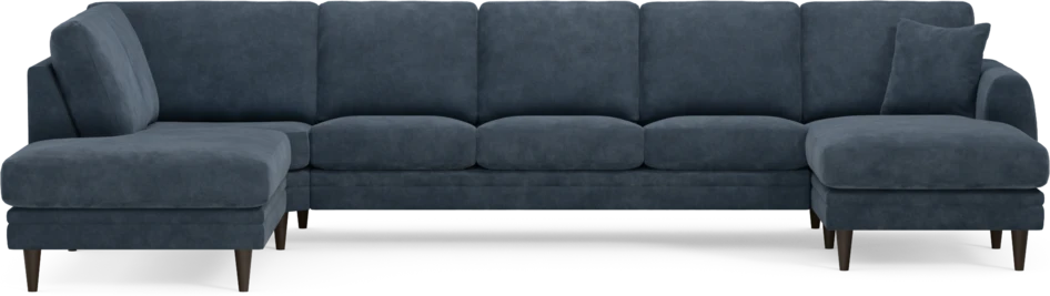Eden - 3-sits soffa med divan vänster och schäslong höger - Blå