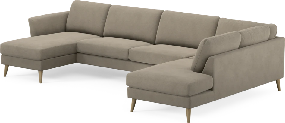 Bridge - 3-sits soffa med schäslong vänster och divan höger - Beige