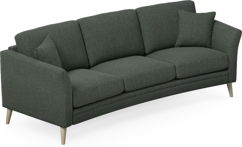 Eden - 3-sits soffa svängd - Grön