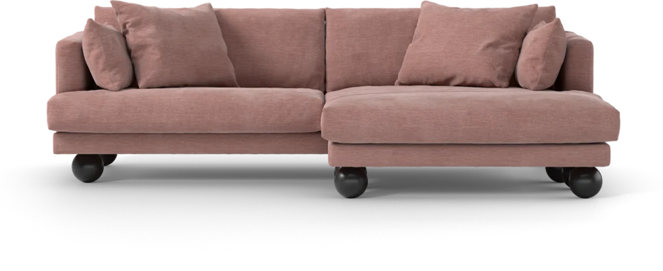 Harper - 4-sits med schäslong XL höger - Rosa