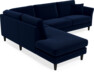 Eden - 2,5-sits soffa med divan - Blå
