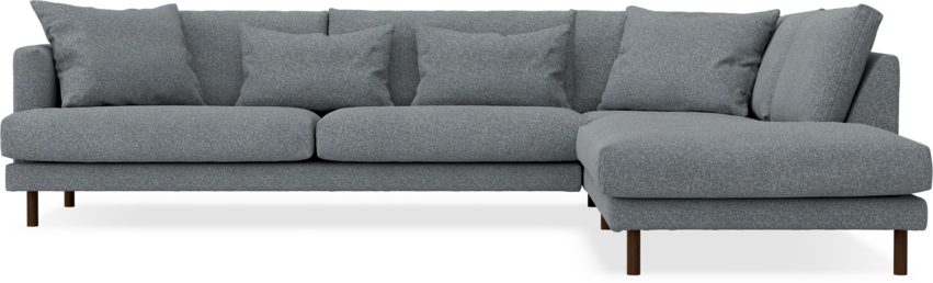 Harper - 3-sits soffa med divan höger - Blå