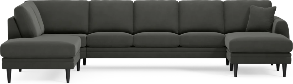 Eden - 3-sits soffa med divan vänster och schäslong höger - Grå