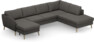 County - 3-sits soffa med schäslong vänster och divan höger - Brun