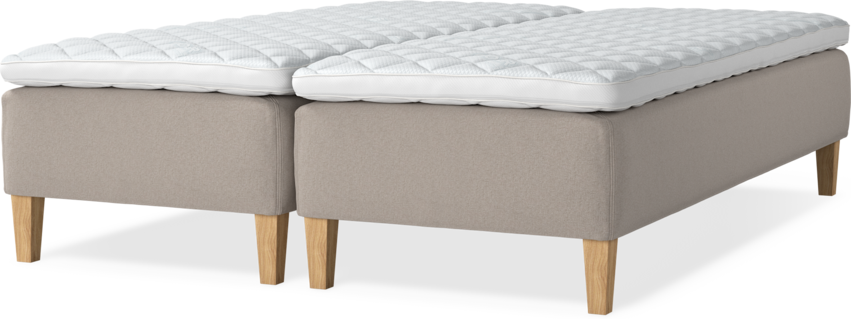 Delux Sense - Ramsäng, dubbelsäng med bäddmadrass - Beige