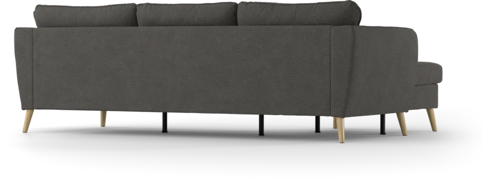 County - 3-sits soffa med flyttbar schäslong - Brun