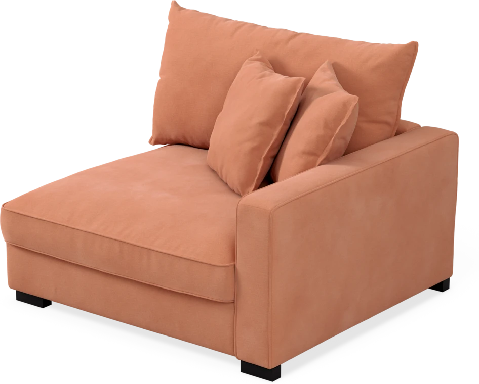 Rossi - 1,5-sits med armstöd höger - Orange