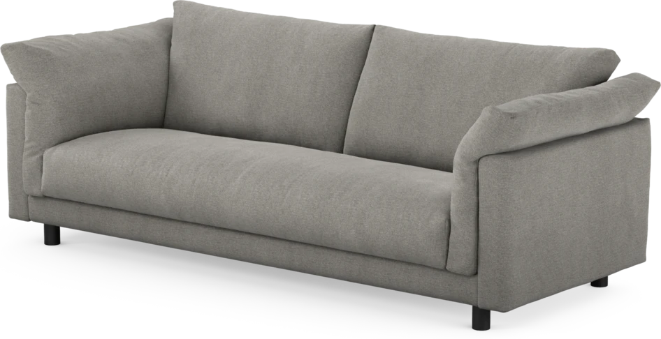 Cherrie - 3-sits soffa, hel dyna, fast klädsel - Grå