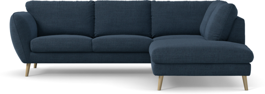 Madison - 2-sits soffa med divan höger - Blå