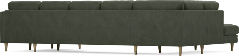 Eden - 3-sits soffa med divan vänster och schäslong höger - Grön