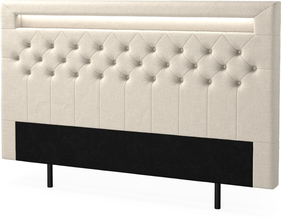 New York led - Sänggavel, 90-210 cm - Beige