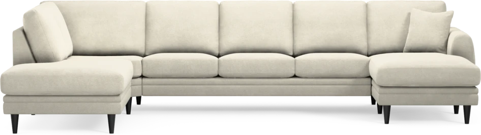 Eden - 3-sits soffa med divan vänster och schäslong höger - Vit