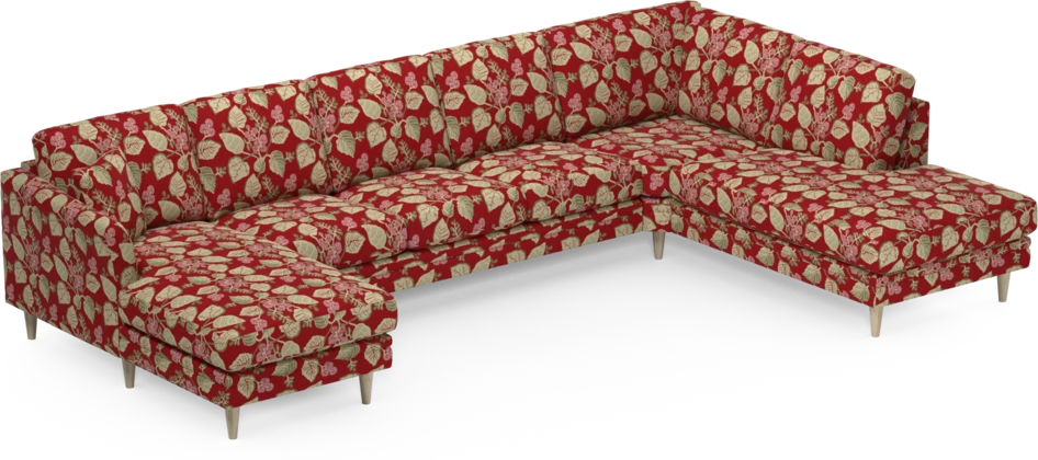 Eden - 3-sits soffa med schäslong vänster och divan höger - Flerfärgad