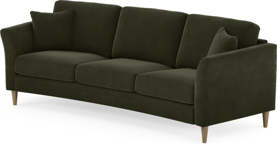 Eden - 3-sits soffa svängd - Grön