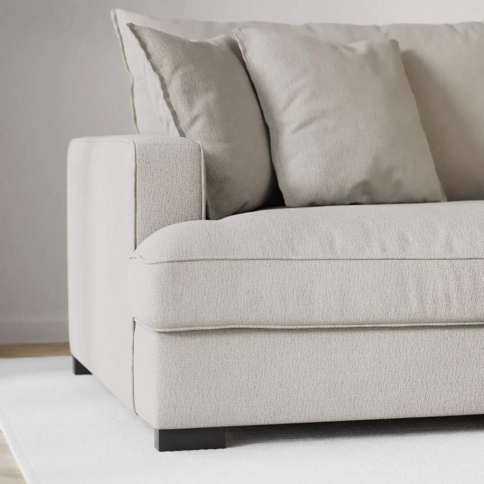 Rossi - 2-sits med armstöd vänster - Grå