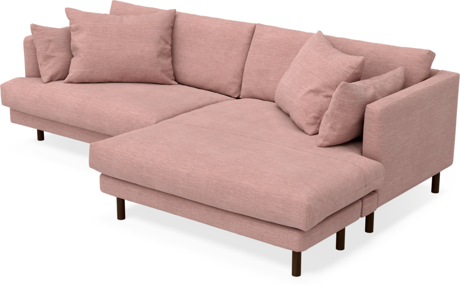 Harper - 4-sits med schäslong XL höger - Rosa