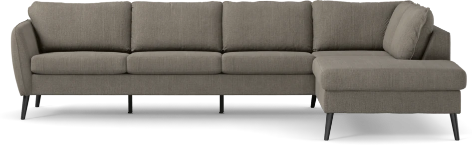 County - 3-sits soffa med divan höger - Brun