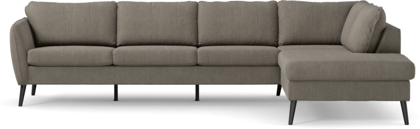 County - 3-sits soffa med divan höger - Brun