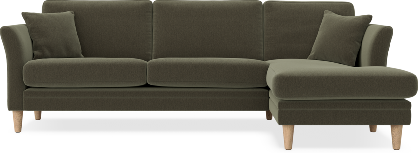 Eden - 2,5-sits soffa med schäslong - Brun