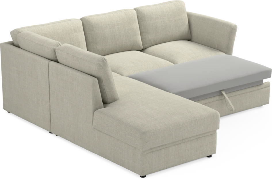 Öland - Bäddsoffa med divan vänster - Beige