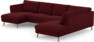 Madison Lux - 2-sits soffa med schäslong vänster och divan höger - Röd