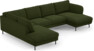 Madison Lux - 2-sits soffa med divan vänster och schäslong höger - Grön